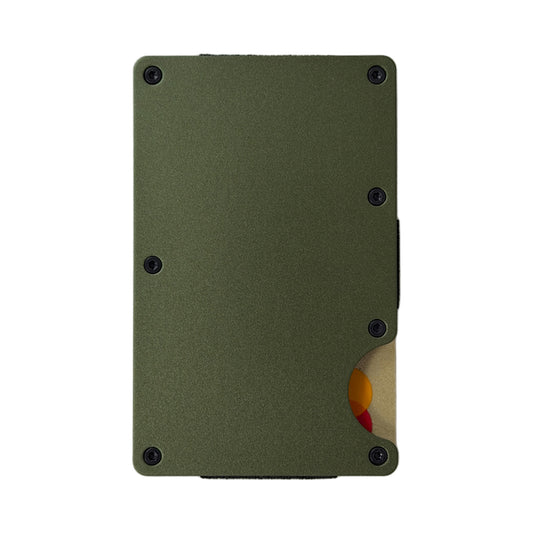 Slanke RFID portemonnee groen met clip