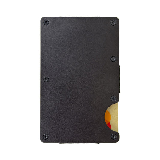 Slanke RFID portemonnee zwart met clip