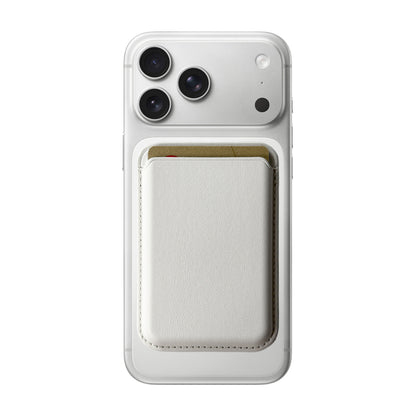 MagSafe portemonnee wit, detail leer