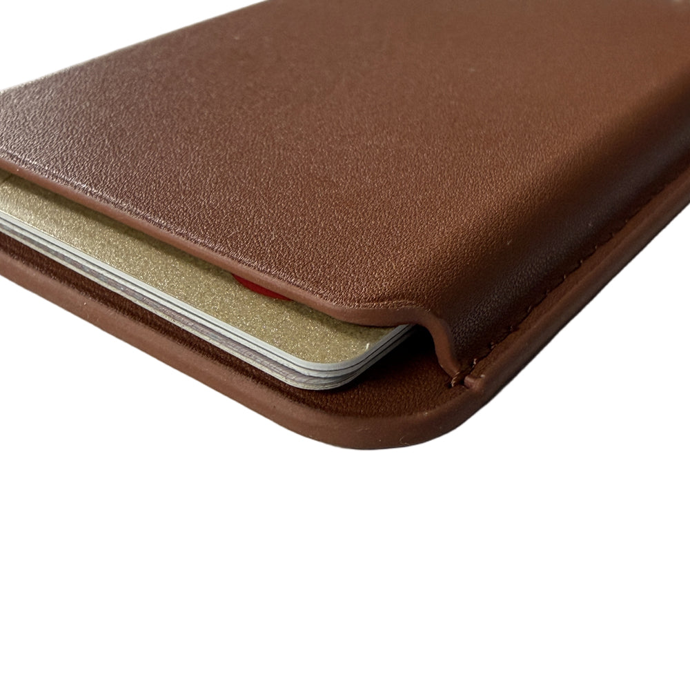 MagSafe portemonnee bruin met gravure